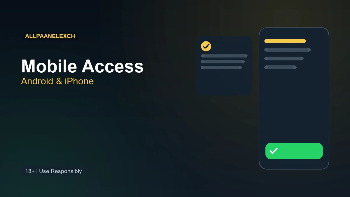 Mobile access guide for Allpaanelexch users on Android and iPhone